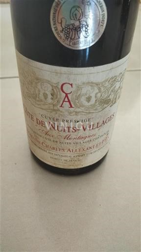 Borgoña Côte de Nuits Villages Domaine Charles Allexant et Fils Prestige 1999