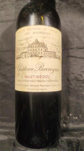 Bordeaux Haut-Médoc Cru Bourgeois Château Barreyres Niet-geïntegreerd