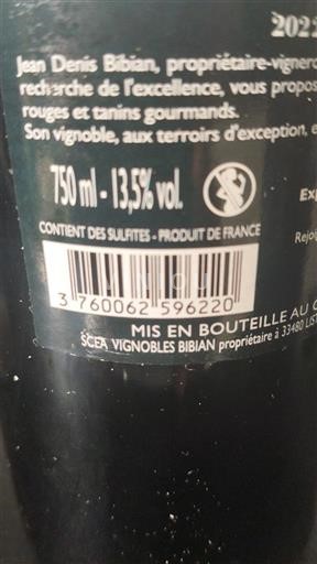 Bordeaux Haut-Médoc Grand Cru Bibian 2022