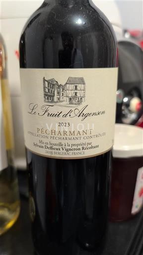 Sydvestfrankrig Pécharmant Sylvain Deffieux Le Fruit d'Argenson 2023