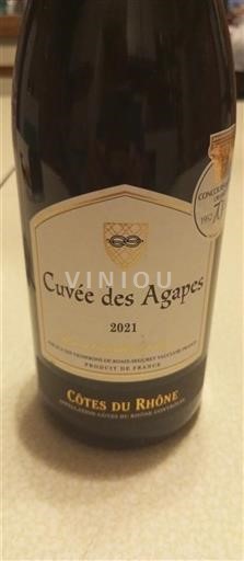 Rhône Valley Côtes du Rhône Cuvée des Agapes 2021
