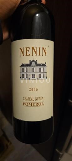 Bordeaux Pomerol Château Nénin 2005