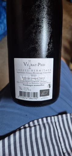 Vallée du Rhône Crozes-hermitage Domaine Laurent Veyrat Le Veyrat-Pied 2023