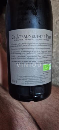 Rhônen laakso Châteauneuf-du-Pape Lafond Roc-Épine Ei vuosikertaa