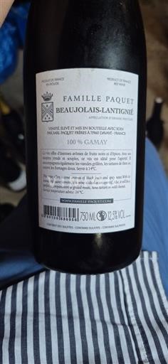 Beaujolais Famille Paquet 2019