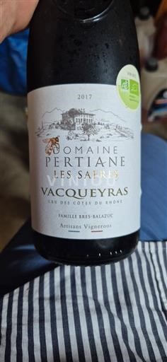 Rhône Valley Vacqueyras Domaine Pertiane Les Safres 2017
