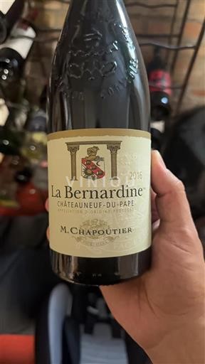 Rona dolina Châteauneuf-du-Pape M. Chapoutier La Bernardine 2016