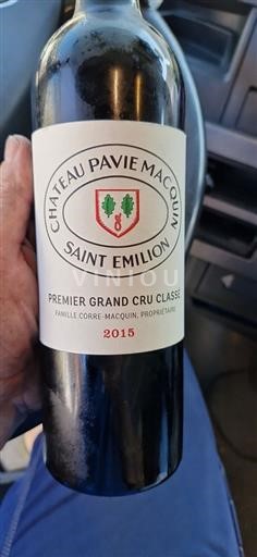 Bordeaux Saint-Émilion Premier Grand Cru Classé Château Pavie Macquin 2015