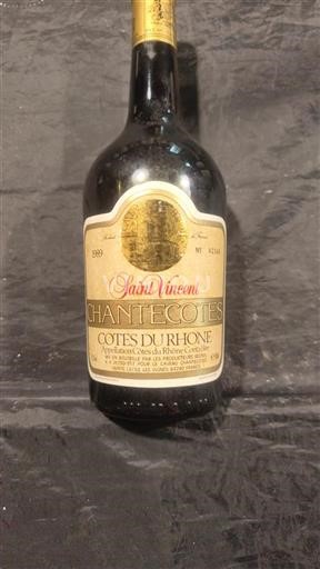 Rhônen laakso Côtes-du-rhône Chantecôtes Saint Vincent 1989
