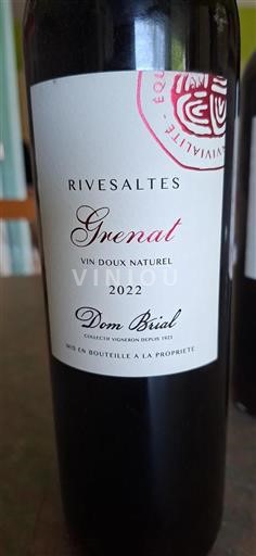 Roussillon Rivesaltes Dom Brial Grenat 2022