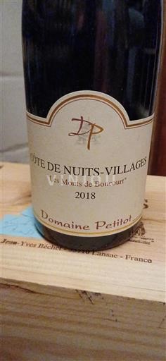 Borgoña Côte de Nuits Villages Domaine Petitot Les Monts de Boncourt 2018
