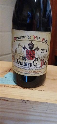 Vin Rouge sec Domaine Val Frais 2014 France Vallée du Rhône Châteauneuf-du-pape