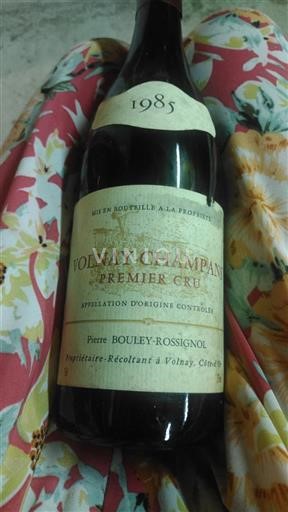 Vin Rouge sec Champans Pierre Bouley-Rossignol 1985 France Bourgogne Volnay AOC Premier Cru
