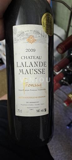 Bordeaux Fronsac Château Lalande Mausse 2009