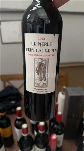 Bordeaux Saint-Émilion Grand Cru Péby Faugères Le Merle de Péby Faugères 2013