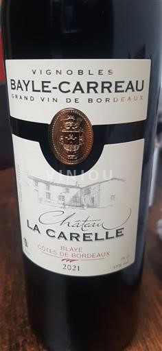 Bordeaux Blaye-Côtes-de-Bordeaux Château La Carelle 2021
