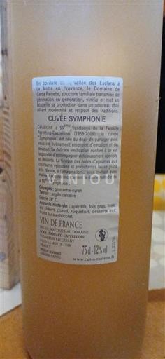 Provence Domaine Canta Rainette Symphonie Non Millésimé