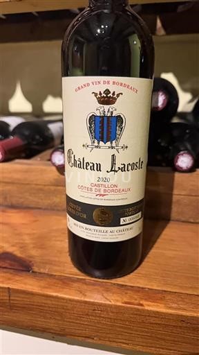 Bordeaux Côtes-de-Bordeaux Château Lacoste Louis d'Or 2020