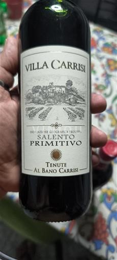 Apulia Susumaniello Salento Villa Carrisi 2024