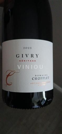 Borgogna Givry Domaine Chofflet Héritage 2023