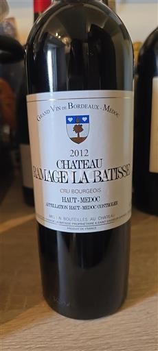 Bordeaux Haut-Médoc Cru Bourgeois Château Ramage La Batisse 2012