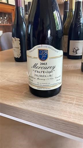 Burgundy Mercurey Premier Cru Domaine Christian Belleville Clos l'Evêque 2003