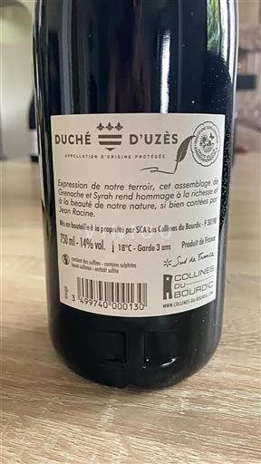 Rhône Valley Duché d'Uzès Les Collines du Bourdic 2021
