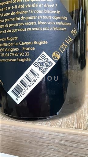 Saboia e Bugey Bugey Le Caveau Bugiste Não Sazonado