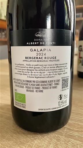 Sudoeste Bergerac Domaine Albert de Conti Galapia 2024