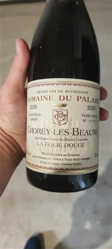 Bourgogne Chorey-lès-beaune Domaine Palais La Folie Douce 2020