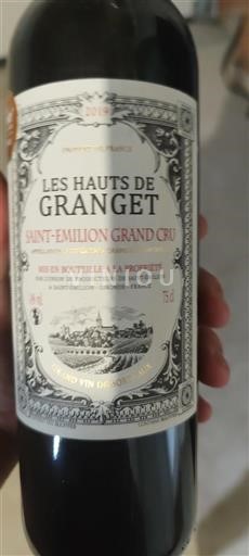 Bordeaux Saint-Émilion Grand Cru Grand Cru Les Hauts de Granget 2019