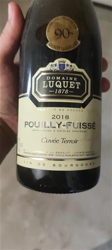 Burgundy Pouilly-Fuissé Domaine Luquet Terroir 2018