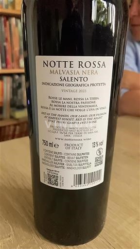 Apulia Susumaniello Salento Notte Rossa Malvasia Nera 2023