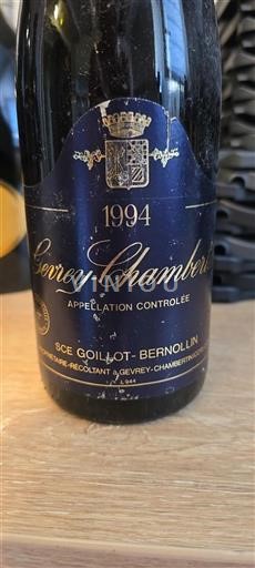 Bourgogne Gevrey-chambertin SCE Goillot-Bernollin 1994
