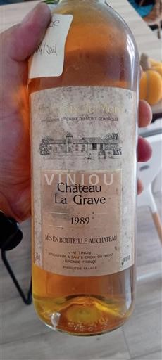 Bordeaux Sainte-Croix-Du-Mont Château La Grave 1989