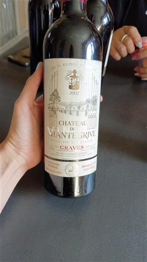 Bordeaux Graves Château Chantegrive 2002