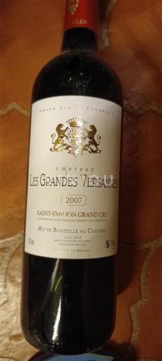 Bordeaux Saint-Émilion Grand Cru Grand Cru Château Les Grandes Versannes 2007