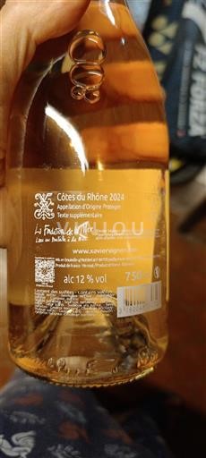 Vin Rosé sec Xavier Vignon 2024 France Vallée du Rhône Côtes-du-rhône