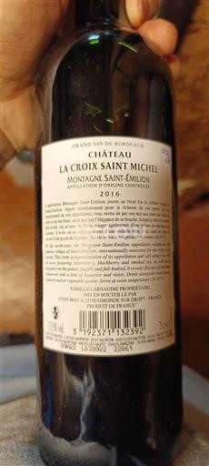 Bordeaux Montagne-Saint-Émilion Château La Croix Saint Michel 2016