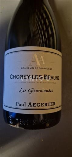 Vin Rouge sec Les Gourmandes Paul Aegerter 2023 France Bourgogne Chorey-lès-beaune AOC