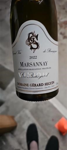 Bourgogne Marsannay Domaine Gérard Seguin En Batayard 2022