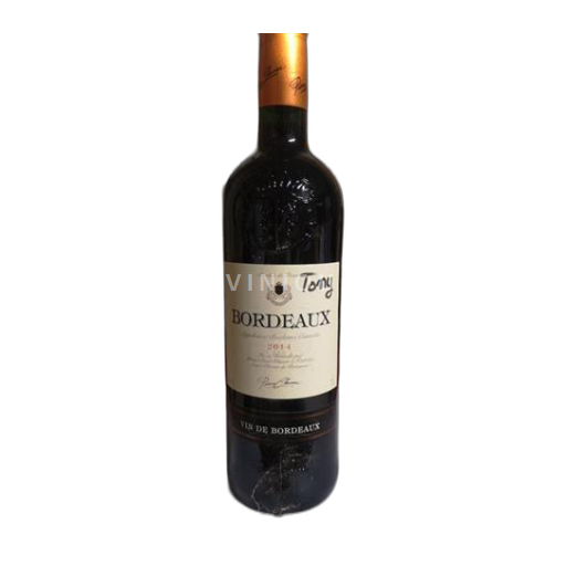 Vin Rouge sec Pierre charnau 2014 France Bordeaux AOC