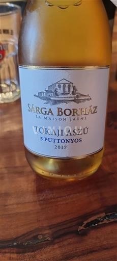 Tokaj Sárga Borház 5 Puttonyos 2017