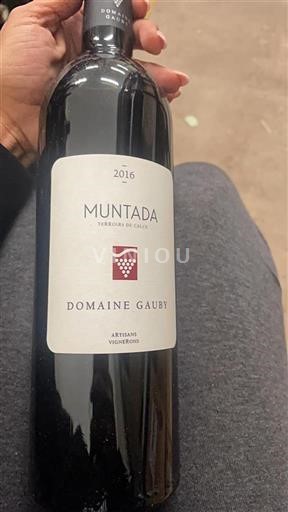 Vin Rouge sec Muntada Domaine Gauby 2016 France Roussillon Côtes du Roussillon Villages AOC biodynamie