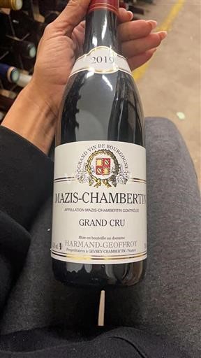 Vin Rouge sec Harmand-Geoffroy 2019 France Bourgogne Mazis-chambertin AOC Grand Cru