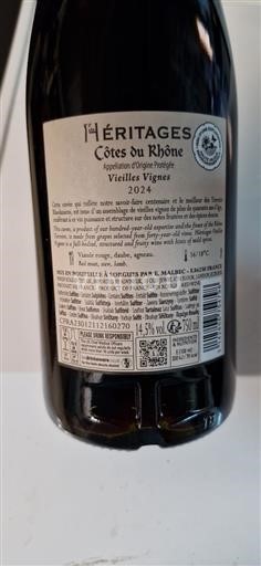 Údolí Rhôny Côtes-du-Rhône Héritages Vieilles Vignes 2024