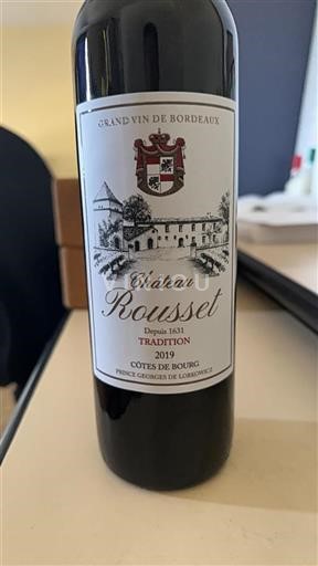 Bordeaux Côtes-de-bourg Château Rousset Tradition 2019