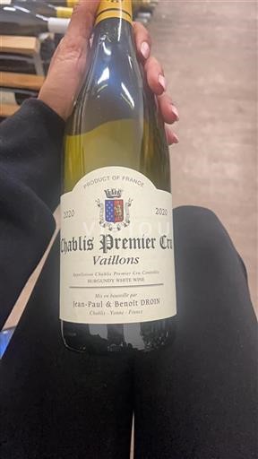 Bourgogne Chablis Premier Cru Jean-Paul & Benoît Droin Vaillons 2020