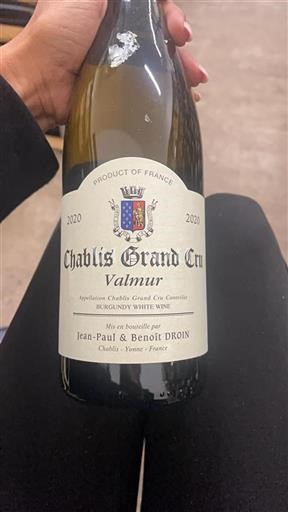 Bourgogne Chablis Grand Cru Jean-Paul & Benoît Droin Valmur 2020