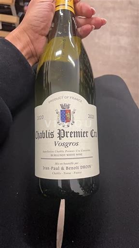 Bourgogne Chablis Premier Cru Jean-Paul & Benoît Droin Vosgros 2020